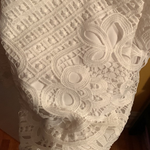 NWOT WHBM white eyelet lace sheath wedding or derby dress,white satin lining s4 - Picture 8 of 12